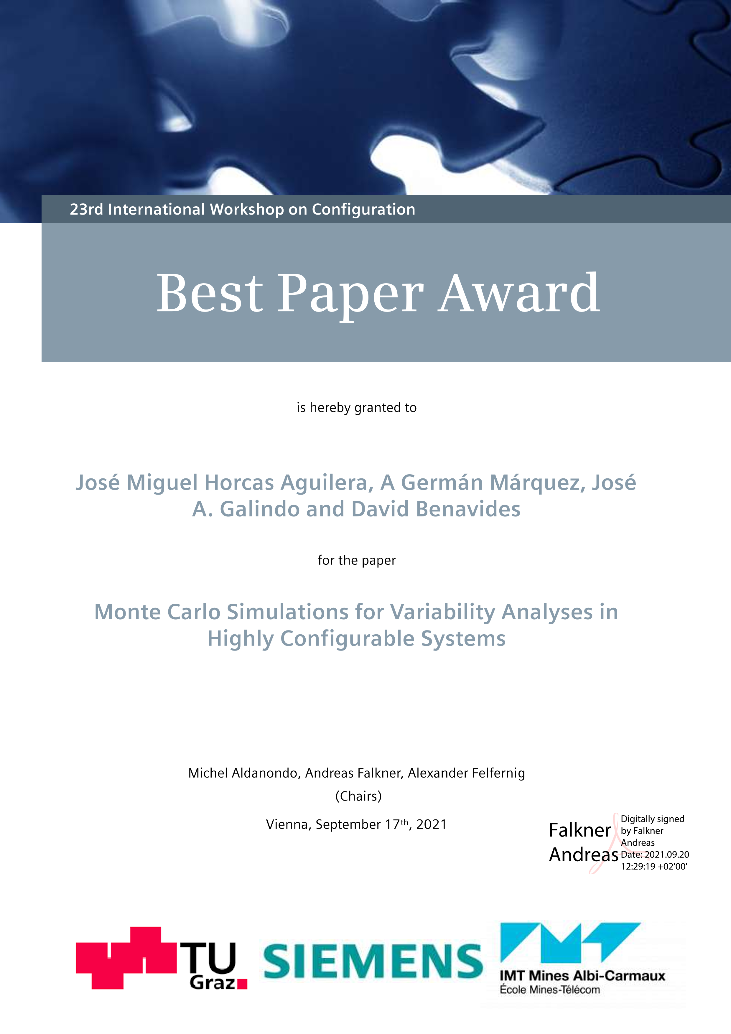 Best Paper Award