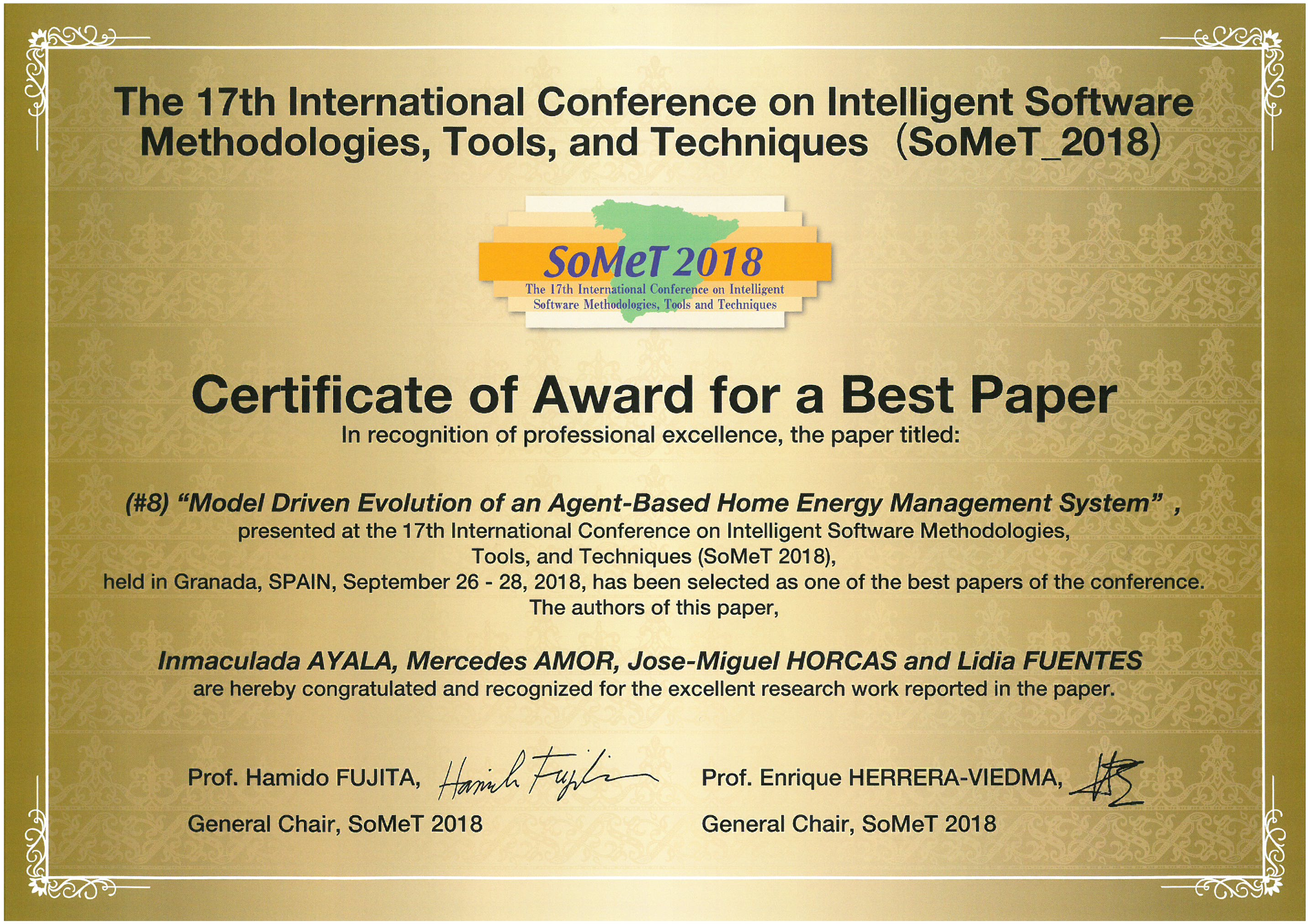 Award for a Best Paper