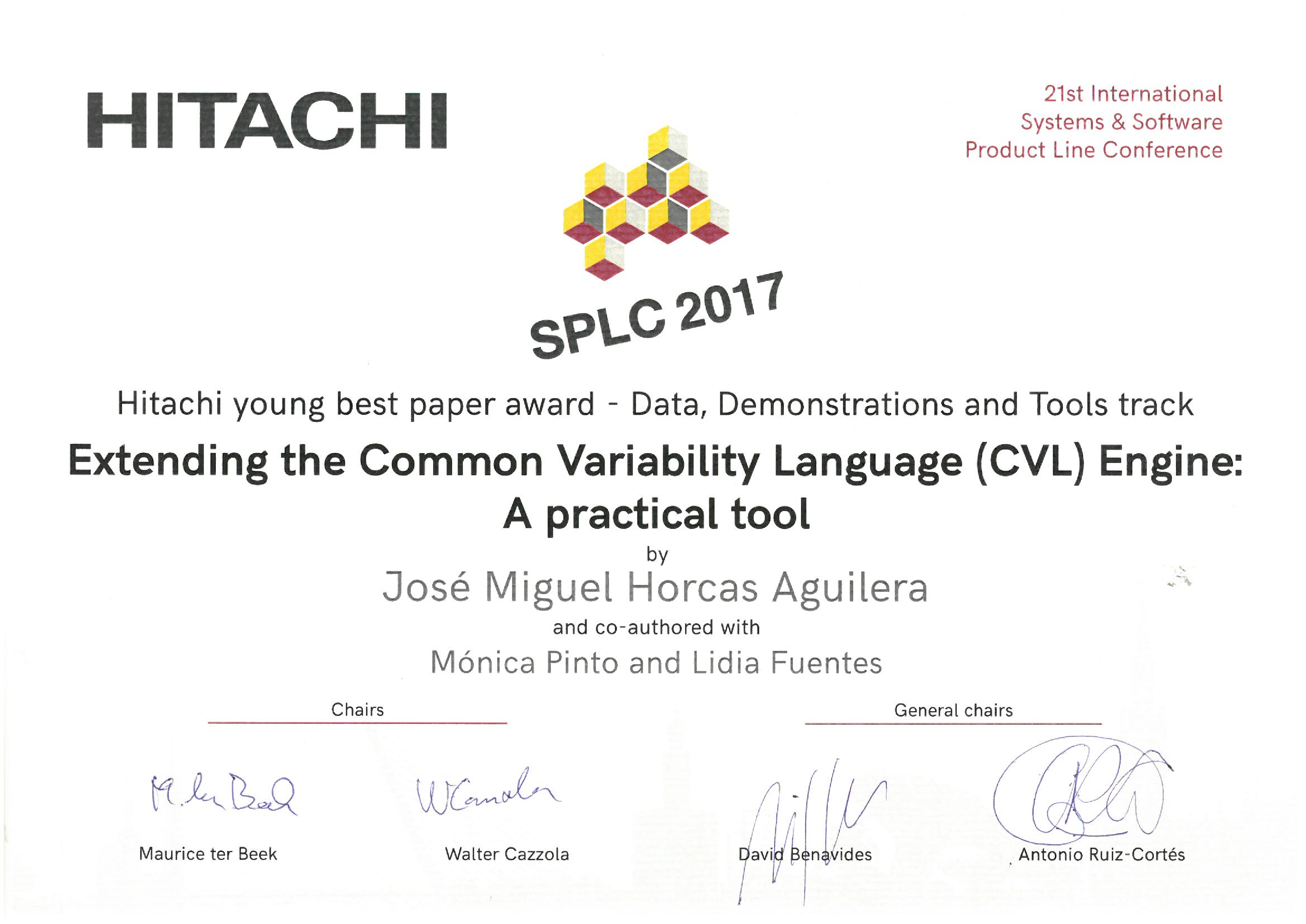 Hitachi Young Best Paper Award