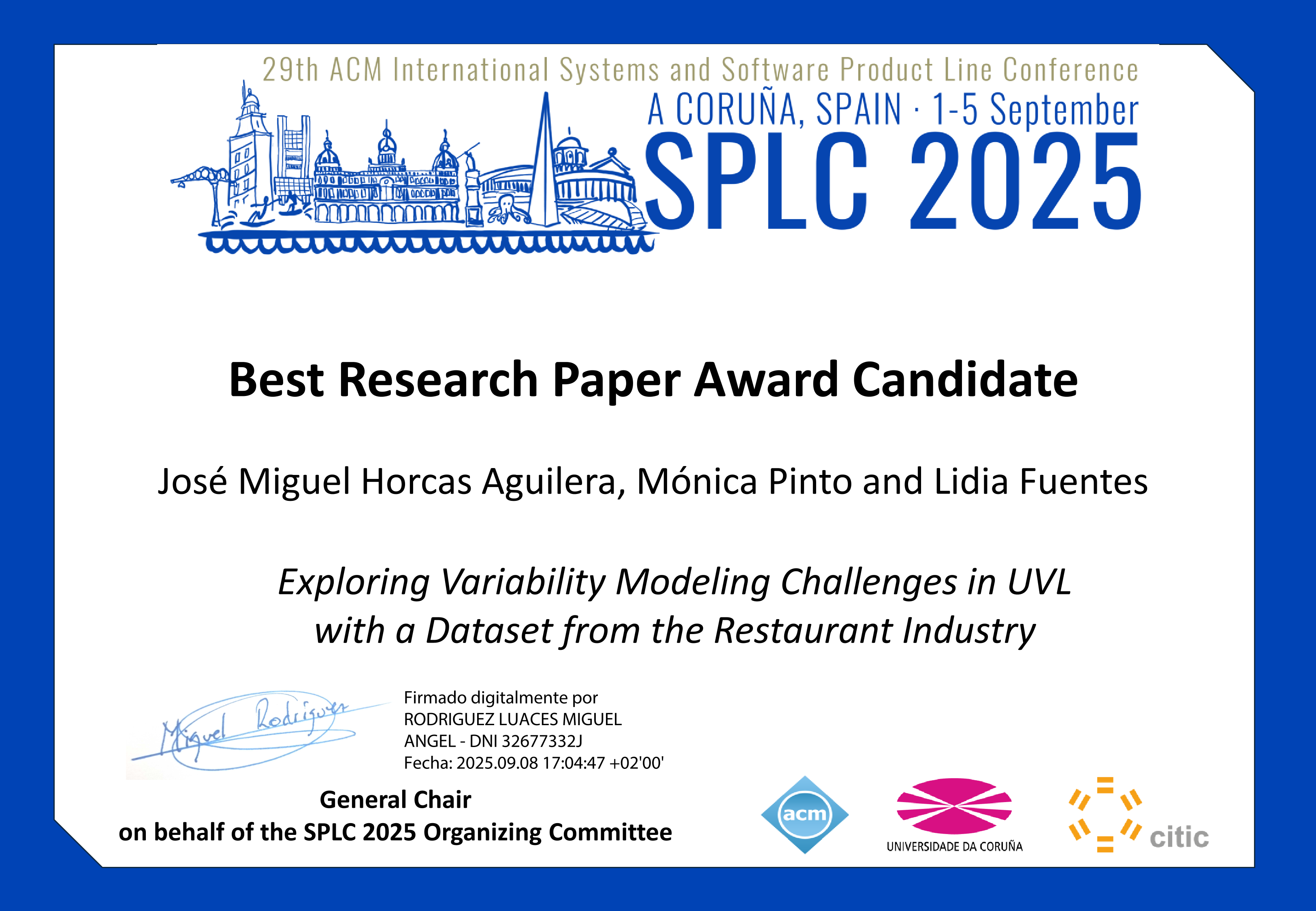 Best Research Paper Award Candidate