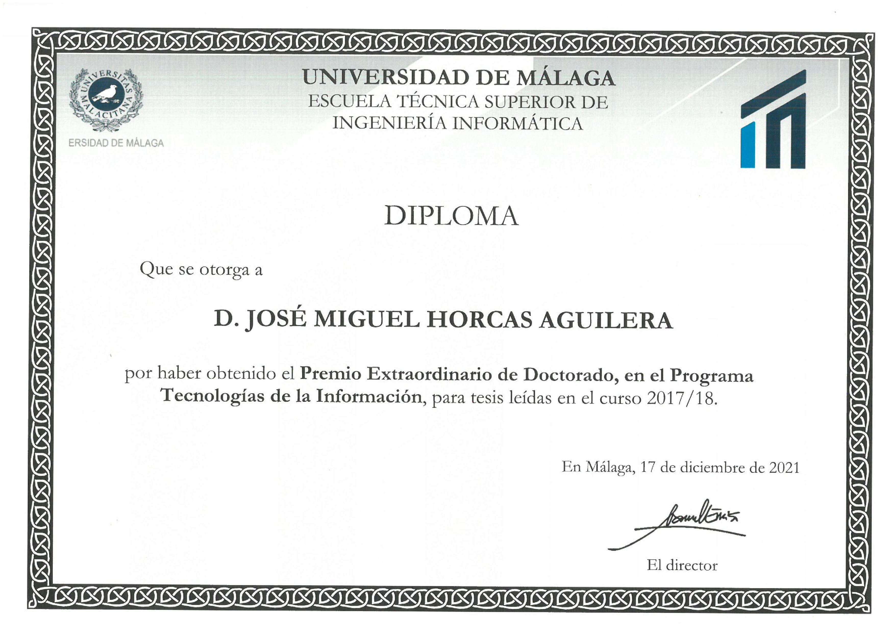 Premio Extraordinario de Doctorado